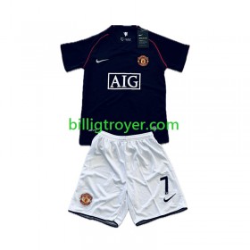 Billige Fotballdrakter Manchester United Cristiano Ronaldo 7 Barn Retro Bortedraktsett 2007-2008 Kortermet